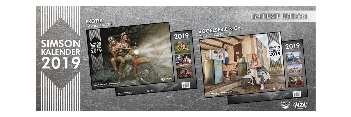 Simson Kalender 2019 - endlich verfügbar - Simson Kalender für das Jahr 2019 sind endlich verfügbar