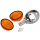 Chromlook + oranges Glas Blinker - Lenkerblinkleuchten 8580.26 Star