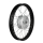 Speichenrad 1,6x16 Zoll Alufelge, schwarz eloxiert und poliert + Edelstahlspeichen