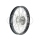 Speichenrad 1,5x16 Zoll - Alufelge schwarz eloxiert + poliert + Edelstahlspeichen + Tuning-Radnabe