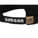 Basecap curved schwarz - mit SIMSON-3D-Logo in silber