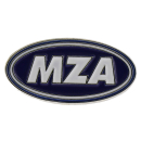 PIN MZA-Logo blau-weiß Weichemaille