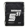 Retro-Sportbeutel - schwarz mit Kordelzugverschluss - Material: 210D-Polyester - mit Aufdruck: SIMSON S51