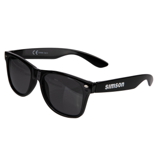 Sonnenbrille m. Kunststoffgestell schwarz UV400-Sonnenschutz - Bügel beidseitig bedruckt