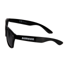 Sonnenbrille m. Kunststoffgestell schwarz UV400-Sonnenschutz - Bügel beidseitig bedruckt