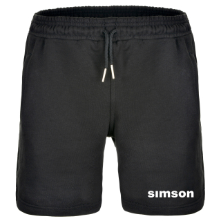 Sweathose Damen im Hotpants-Stil Farbe schwarz - Motiv: SIMSON