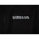 Sweatjacke schwarz rot - Motiv: SIMSON