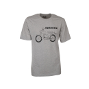 T-Shirt Farbe: hellgrau meliert - Motiv: Spatz Basic -...
