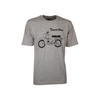 T-Shirt Farbe: hellgrau meliert - Motiv: Sperber Basic - 100% Baumwolle