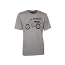 T-Shirt Farbe: hellgrau meliert - Motiv: Star Basic -...