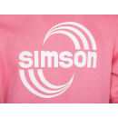 Hoodie mit Känguru-Tasche Farbe: rosa - Motiv: SIMSON Cross S