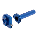 Blauer Gasgriff CNC, Alu - universell passend für Ø22mm-Lenkerrohr