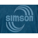 T-Shirt Acid-Washed Motiv: Simson Cross - petrol