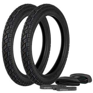 SET Reifen 2 3/4x16 (VRM094) 43 J je 2 Reifen, Schläuche + Felgenbänder