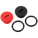 SET Verschlussschraube schwarz/rot inkl. 2x O-Ring zum...